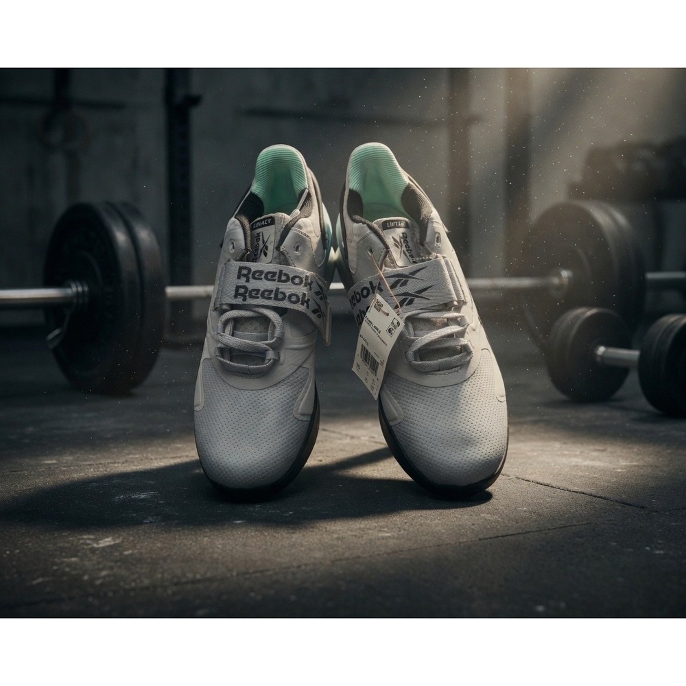 Reebok Legacy Lifter II Mens Weightlifting Shoes Grey Mint GY8436 Size 10 NEW